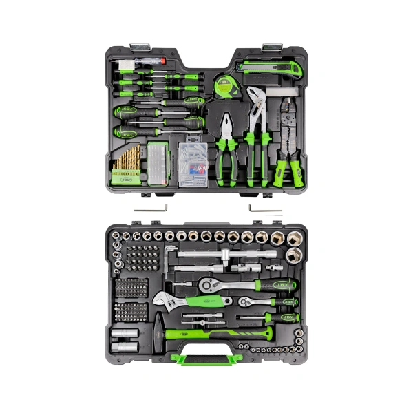 302-PIECE TOOL CASE WITH 1/2" AND 1/4" HEX SOCKETS – ZINC-PLATED FINISH