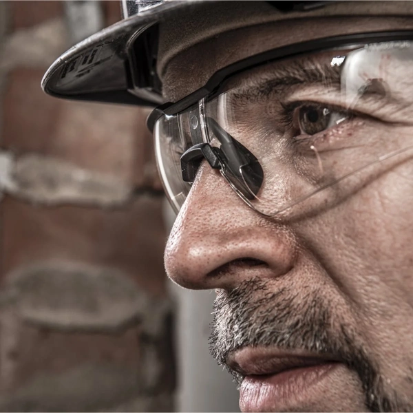 Magnified safety glasses