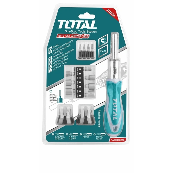 TACSD30246 24 Pcs Ratchet Screwdriver Set