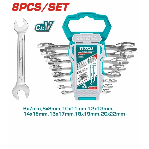 THT102386 8 Pcs Double Open End Spanner Set