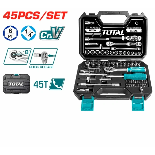 THT141451 45 Pcs 1/4″ Socket Set