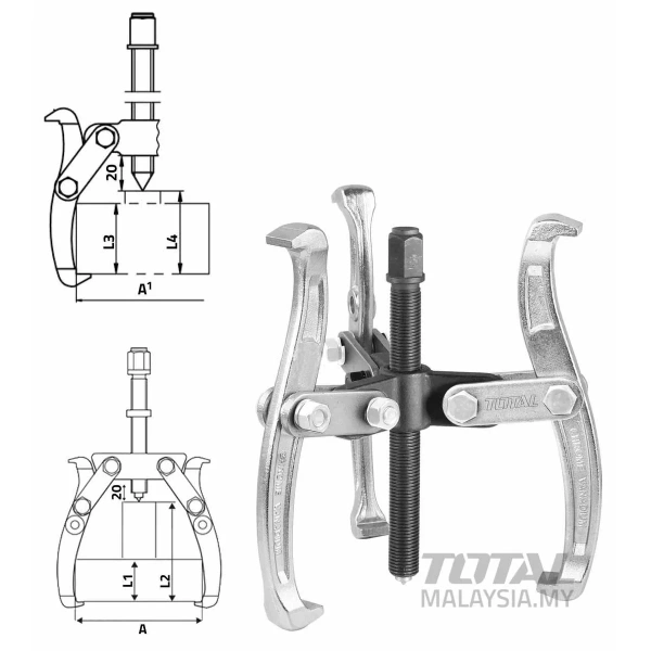 THTGP336 Gear Puller 3 Jaws