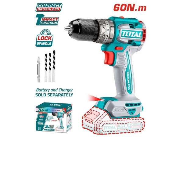 TIDLI206021 Li-ion Compact Brushless Impact Drill
