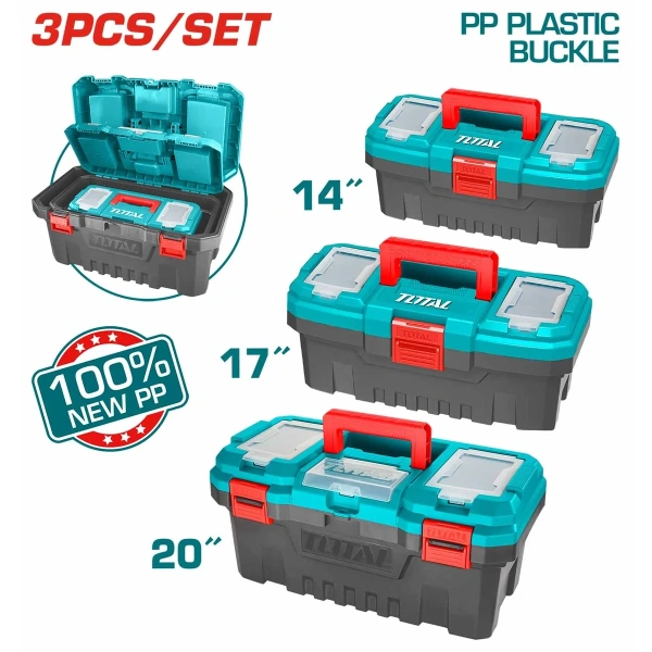 TPBXK0031 3 Pcs Plastic Tool Boxes Set