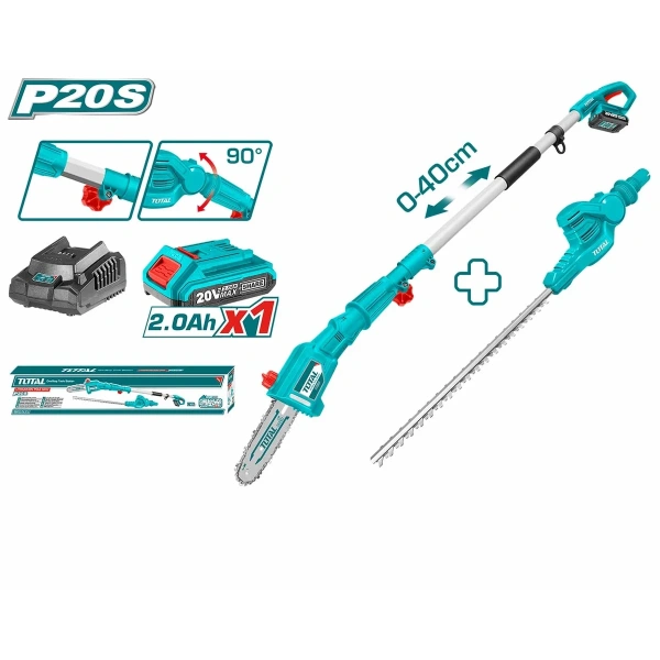 TPTS201681 Li-ion Pole Saw with Pole Hedge Trimmer