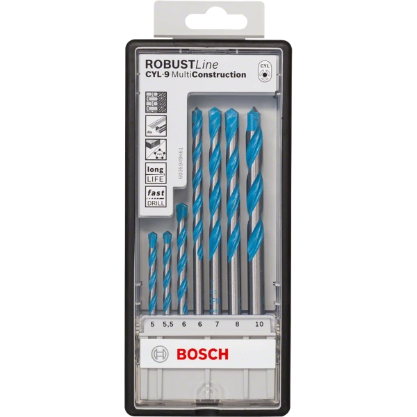 7-piece CYL-9 MultiConstruction drill bit set 5 - 10 mm