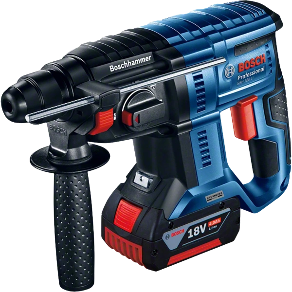 Combo Kit: Cordless combi GSR 185-LI + cordless angle grinder GWS 180-LI + cordless rotary hammer GBH 180-LI + 2 x 4.0 Ah batteries in bag Professional