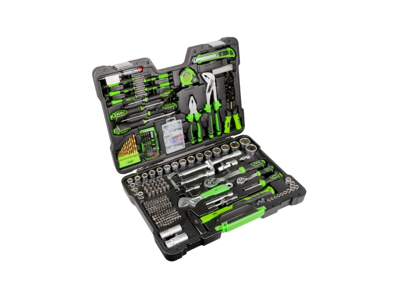 302-PIECE TOOL CASE WITH 1/2" AND 1/4" HEX SOCKETS – ZINC-PLATED FINISH