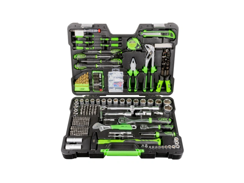 302-PIECE TOOL CASE WITH 1/2" AND 1/4" HEX SOCKETS – ZINC-PLATED FINISH